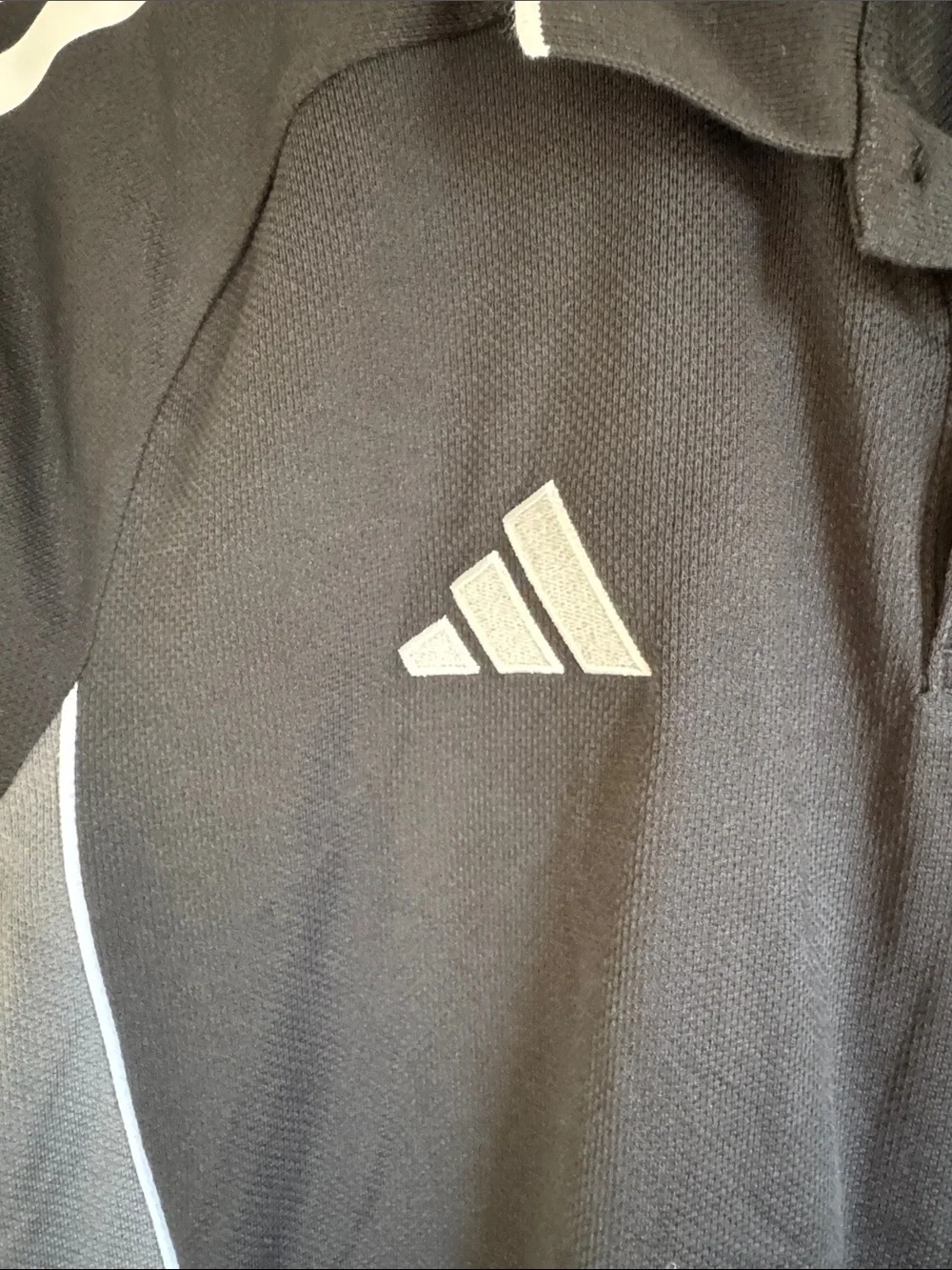 adidas Men's Black and White Quakes Polo Shirt